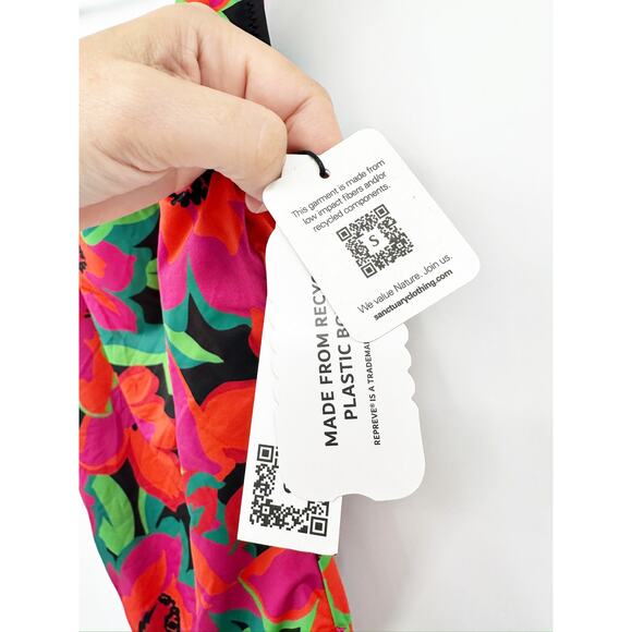 Sanctuary Gardener Floral Printed One Shoulder One Piece Swimsuit Size Small NWT - Picture 5 of 7